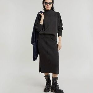 G-STAR Cashmere Knit Pencil Skirt in Shadow Heather Color.